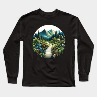 Haking Forest Design Long Sleeve T-Shirt